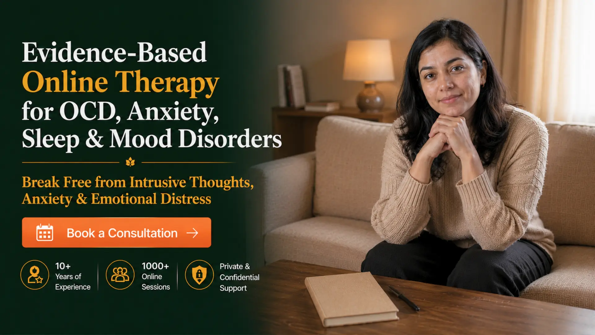 Evidence-based online therapy for OCD, anxiety, sleep and mood disorders