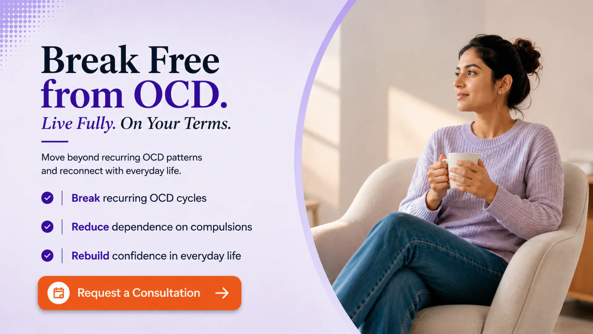 OCD therapy to break recurring cycles and rebuild confidence in everyday life